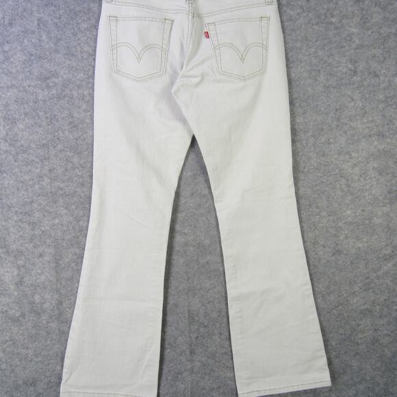 Levis 518 Superlow Stretch Jeans Womens 7 Medium Beige Boot Cut Y2K Retro Denim - Picture 8 of 11